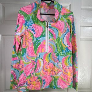 Lilly Pulitzer Long Sleeve Quarter Zip Pullover Sweatshirt - Small
